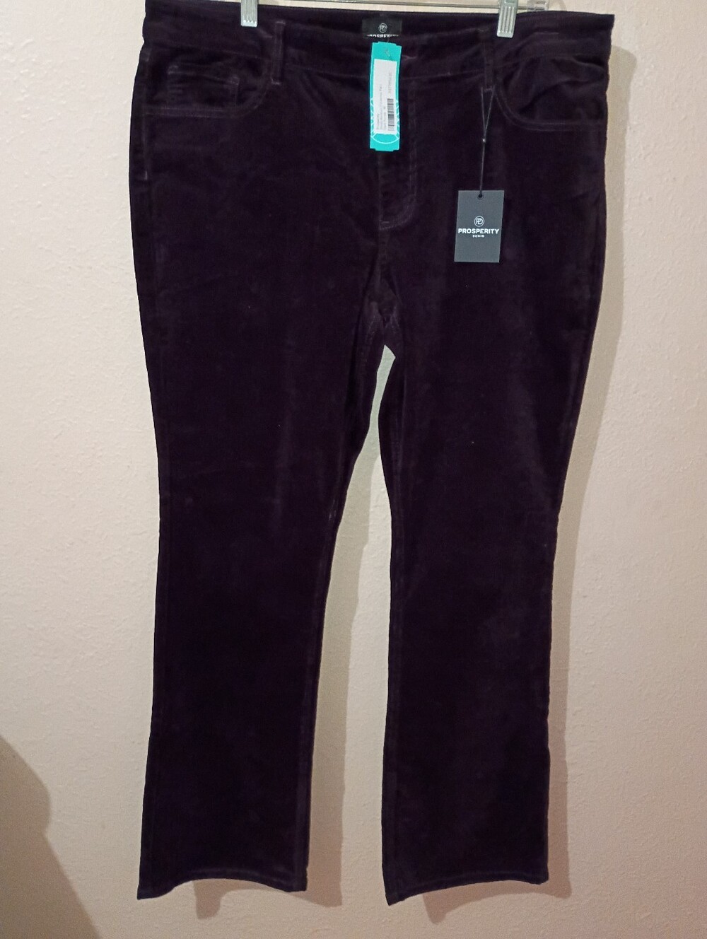 NWT Prosperity Stitch Fix Size 33 (16) Dark Purple Corduroy Jeans